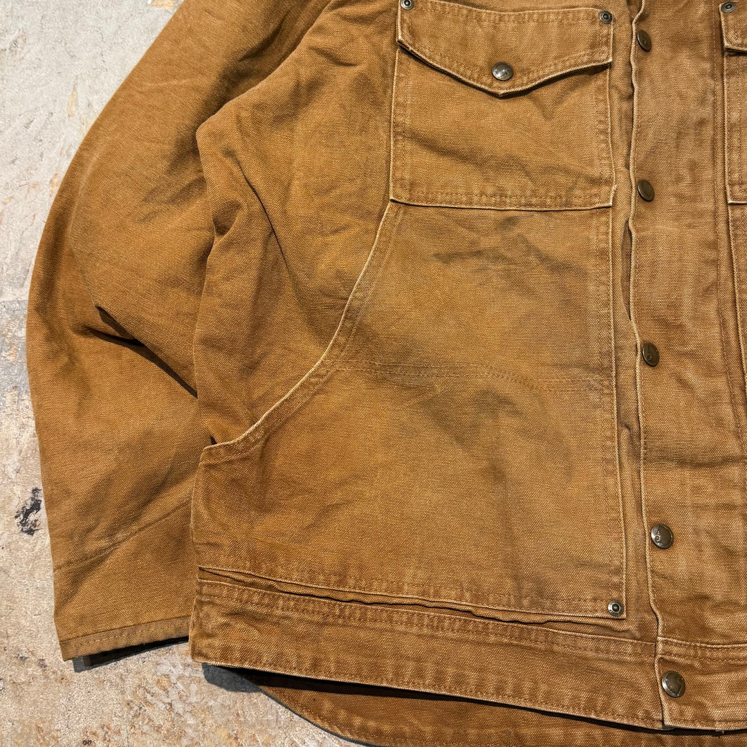古着 Carhartt/ カーハート/ バーウィックジャケット/ ダック地/ 裏地ボア/ 企業ロゴ/ サイズXL