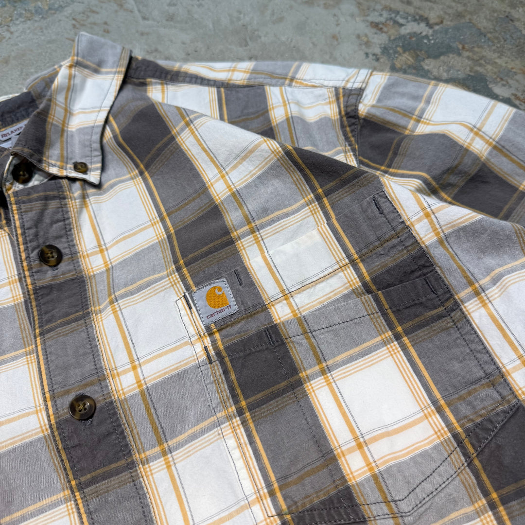 古着 carhartt/ カーハート/ ボタンダウン半袖シャツ/ チェック柄/ サイズXL