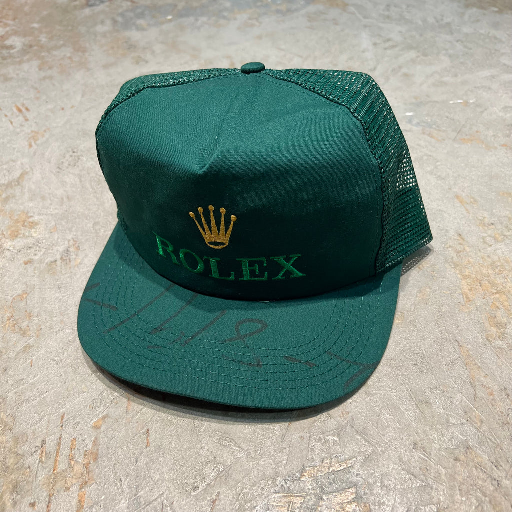 訳あり)古着 USA製 ROLEX/ロレックス Bootleg トラッカーキャップ