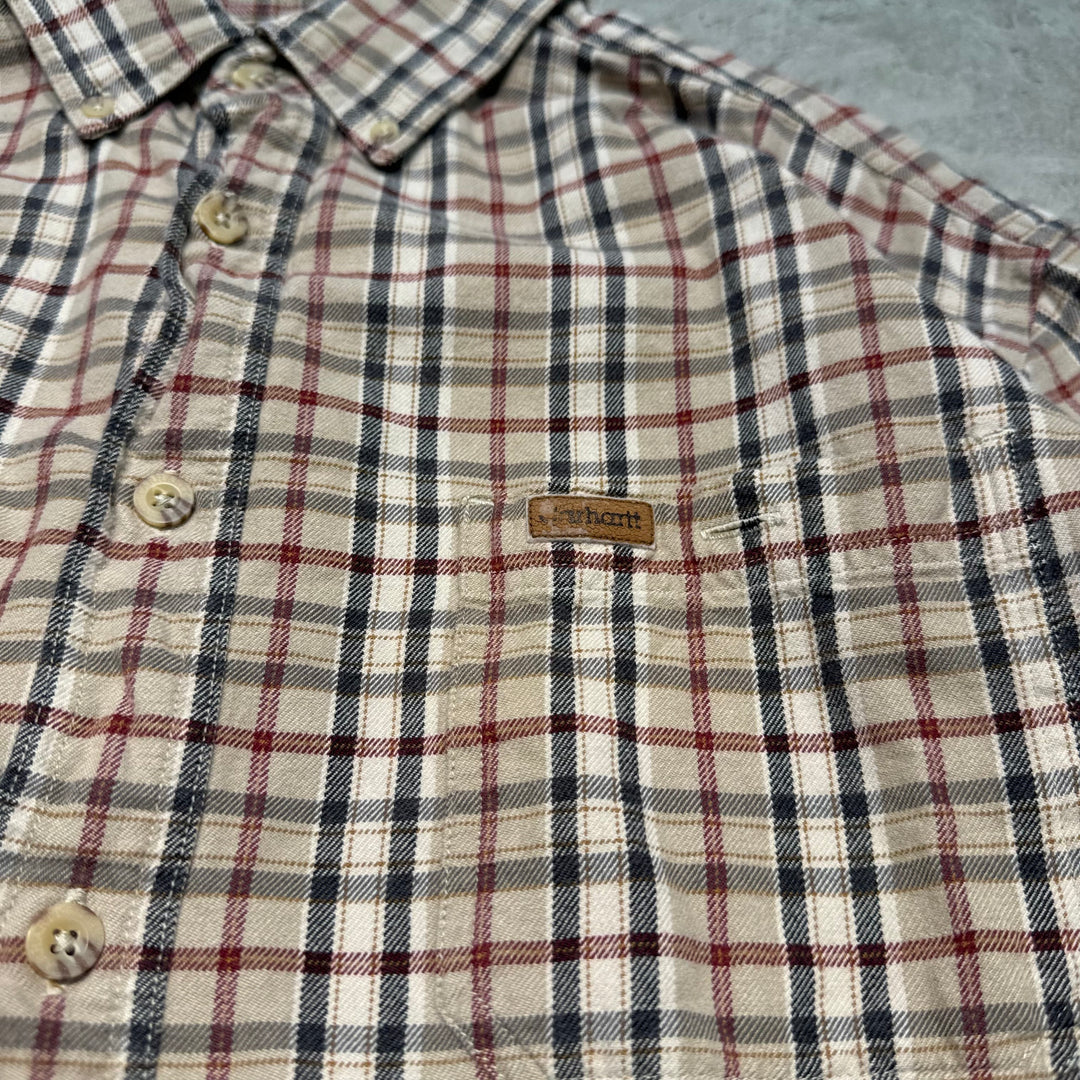 古着 carhartt/カーハート/ ボタンダウン長袖シャツ/ チェック柄/ サイズXL