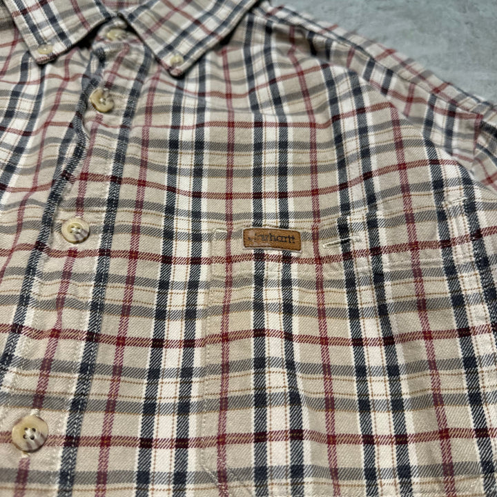 古着 carhartt/カーハート/ ボタンダウン長袖シャツ/ チェック柄/ サイズXL