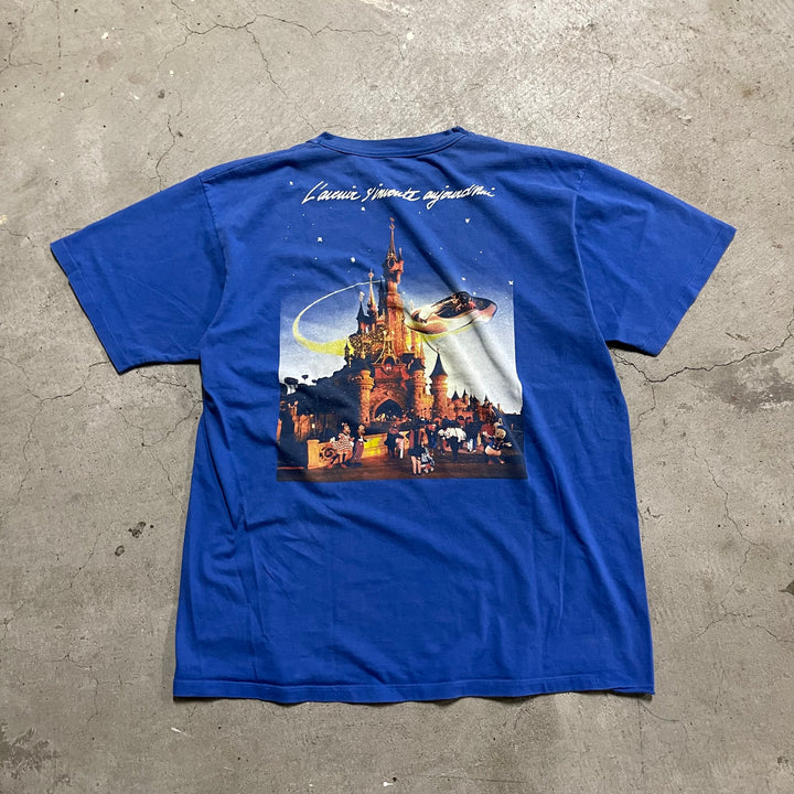 古着 ディズニーランド･パリ/RENAULT/自動車/企業系/ヴィンテージ シングルステッチ プリントTシャツ/サイズ2XL