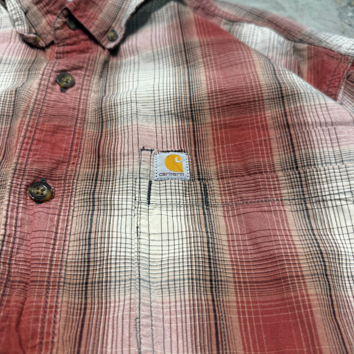 古着 carhartt/ カーハート/ 半袖シャツ/チェック柄/ サイズXL