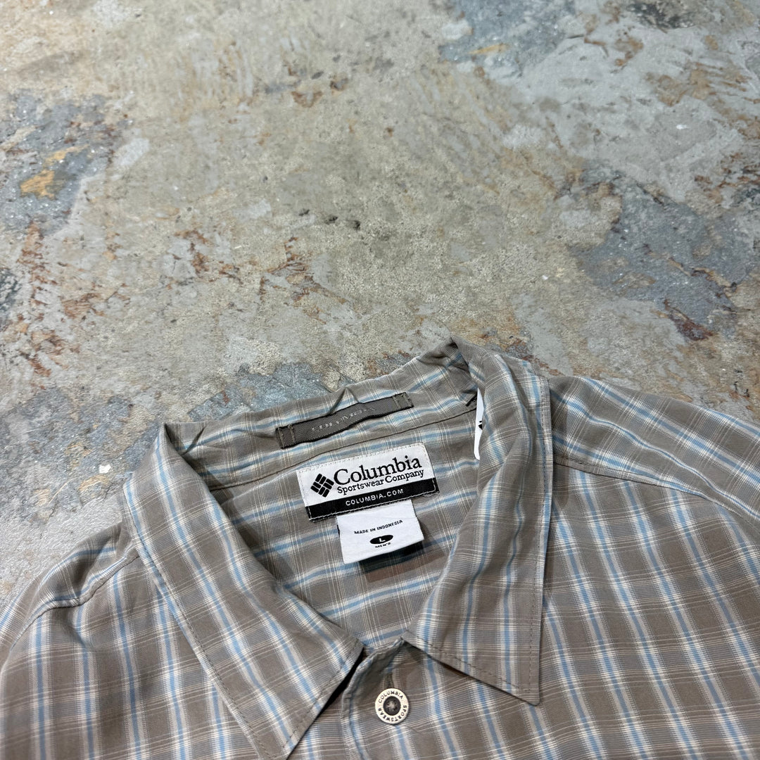 古着 Columbia/ コロンビア/ 半袖シャツ/ チェック柄/ サイズL