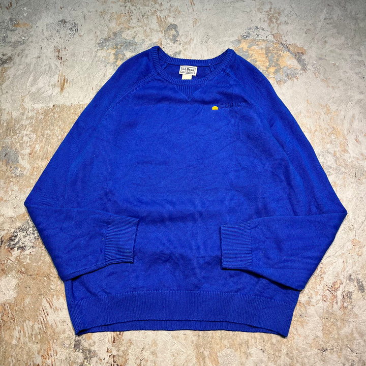 #3372 L.L.Bean/エルエルビーン/Crew neck cotton knit/クルーネックコットンニット/企業ロゴ/サイズ L