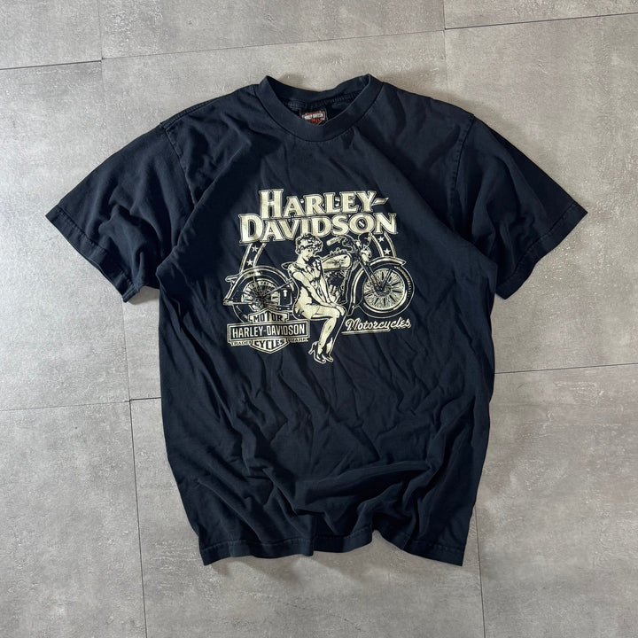 古着 USA製 Harley-Davidson ハーレーダビッドソン プリントTシャツ サイズL