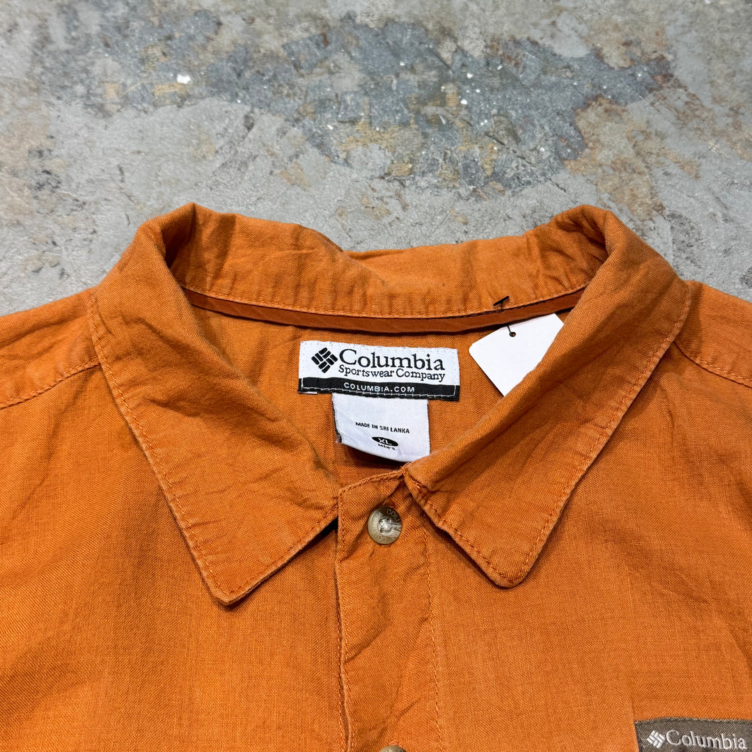 古着 Columbia/ コロンビア/ 半袖シャツ/ 無地/ サイズXL