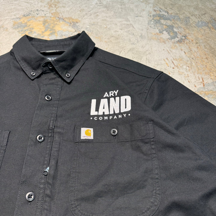 古着 carhartt/カーハート/ ボタンダウン半袖ワークシャツ/ 無地/ サイズXL