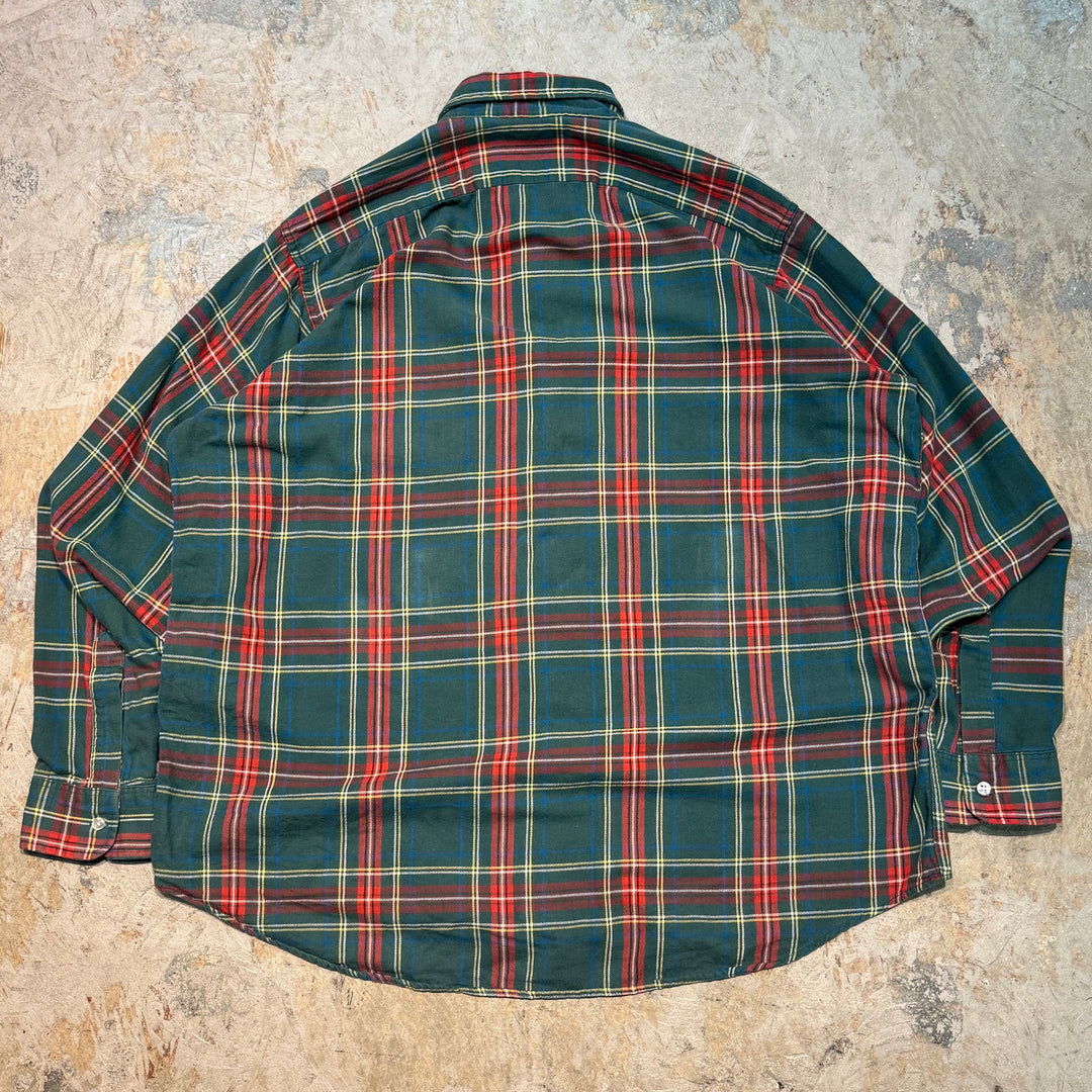 古着 USA製 80's~90's L.L.Bean/エルエルビーン/ 長袖シャツ/ チェック柄/ サイズXL