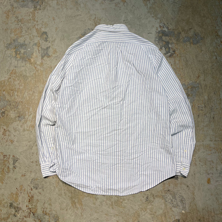 #4388 古着 Ralph Lauren/ラルフローレン/Long Sleeve Button Down Shirt/長袖ボタンダウンシャツ/Stripe/ストライプ/CUSTOM FIT/サイズL