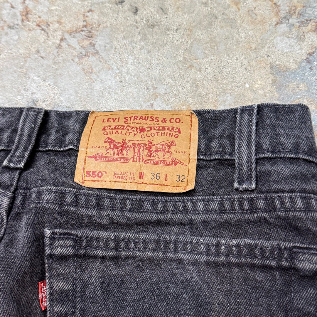 古着 USA製 95's Levi's / リーバイス/ ブラックデニムパンツ/ 550/ 実寸サイズ33×31