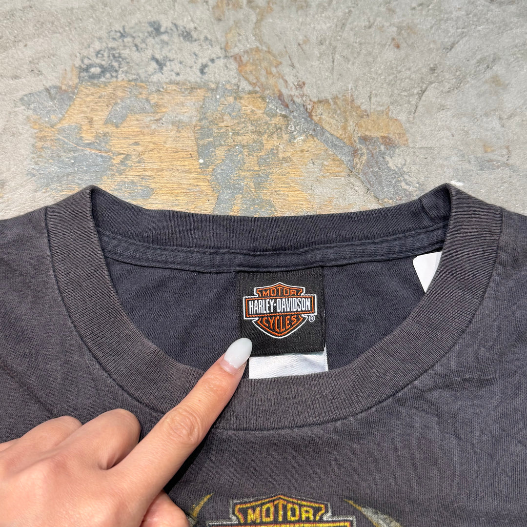 古着 Harley-Davidson/ハーレーダビッドソン/ ロングスリーブプリントTシャツ/サイズXL