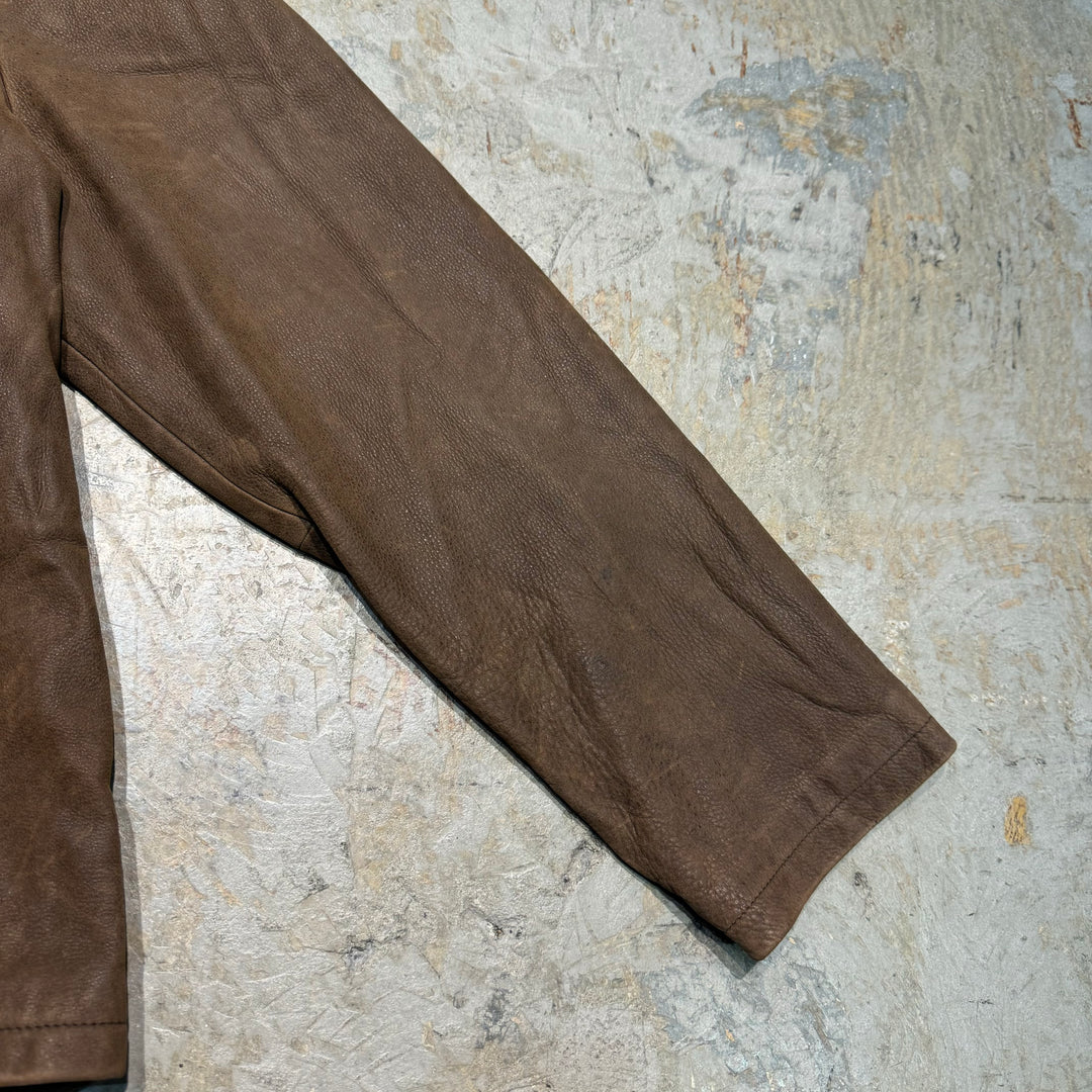 古着 WILSONS LEATHER/ ウィルソンズレザー/ 本革ジップアップレザージャケット/ 牛革/ サイズXL