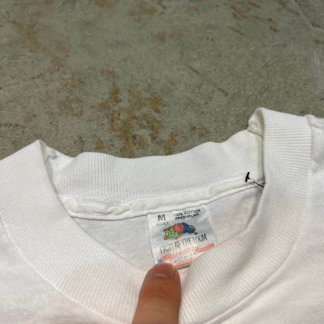 古着 USA製 92's フルーツ オブ ザ ルーム / エルビス・プレスリー / ヴィンテージ シングルステッチ プリントTシャツ/サイズM
