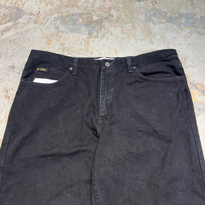 #4192 古着　Lee/リー/Black Denim Pants/ブラックデニムパンツ/RELAKED FIT/サイズ42×30