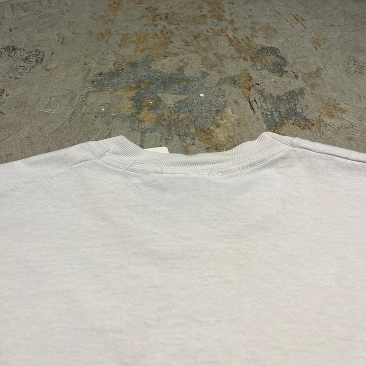 #4782 古着 90s サファリ ミッキー/ヴィンテージ シングルステッチ Tシャツ/サイズXL相当