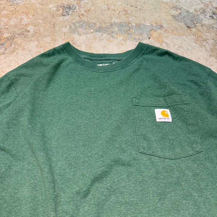 古着 Carhartt/ カーハート/ ポケット ロゴ Tシャツ/ サイズXL