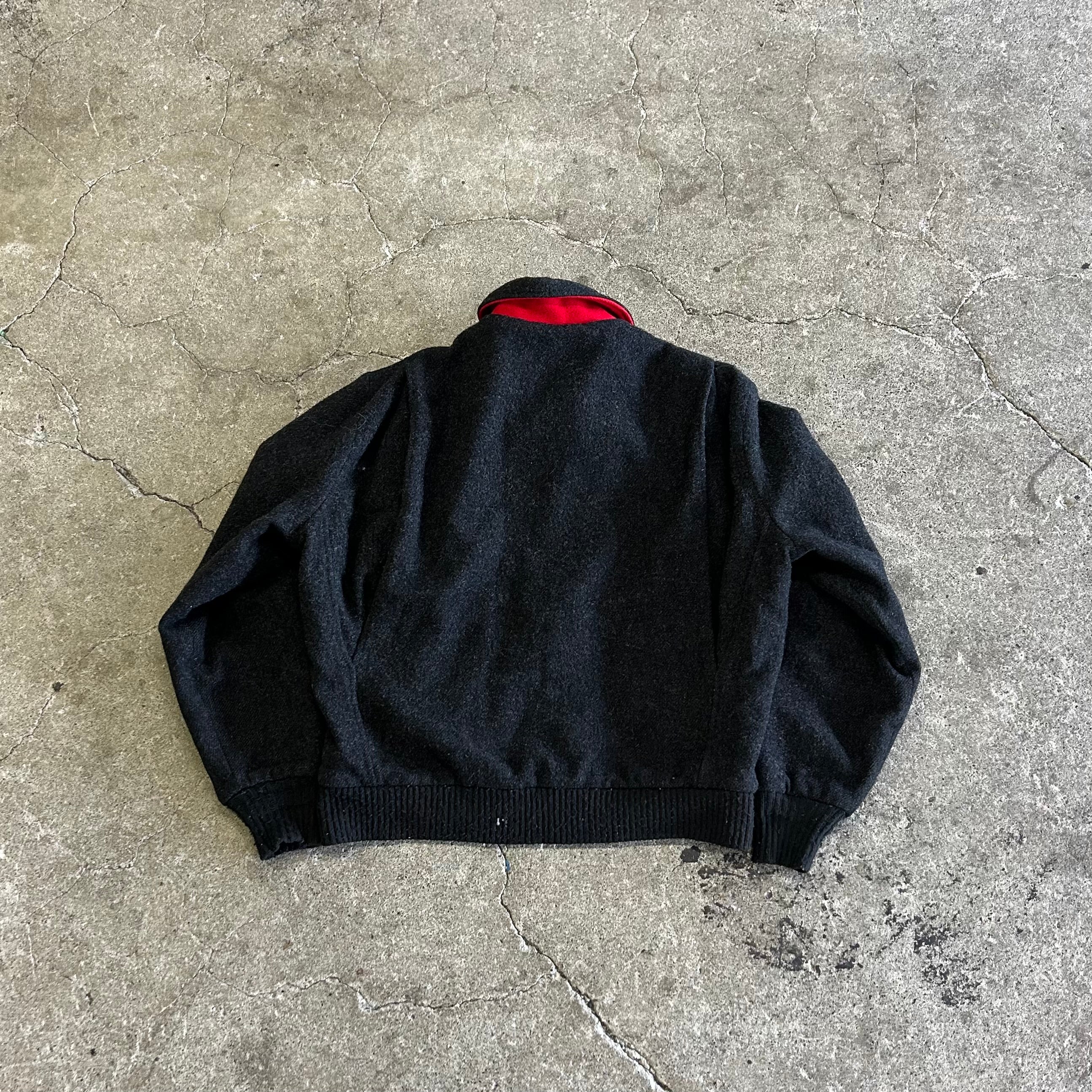 WOOLRICH ウールリッチ ウールジャケット ブラック USA製 古着 古着 USA製 80's WOOLRICH/ウールリッチ/ 裏地ネル / ウールジャケット