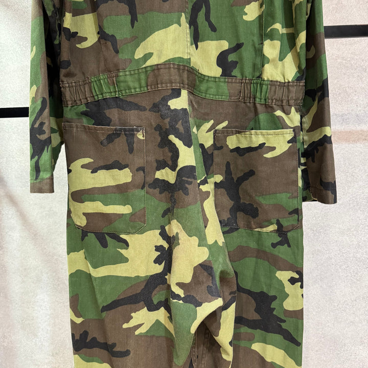 古着 Dickies/ ディッキーズ/ ジャンプスーツ/ つなぎ/ ウッドランドカモ柄/サイズXL相当