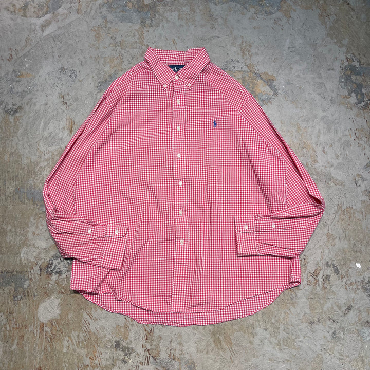 #4336 Ralph Lauren/ラルフローレン L/S B.D Shirts/ボタンダウンシャツ/CUSTOM FIT/ギンガムチェック/サイズXXL