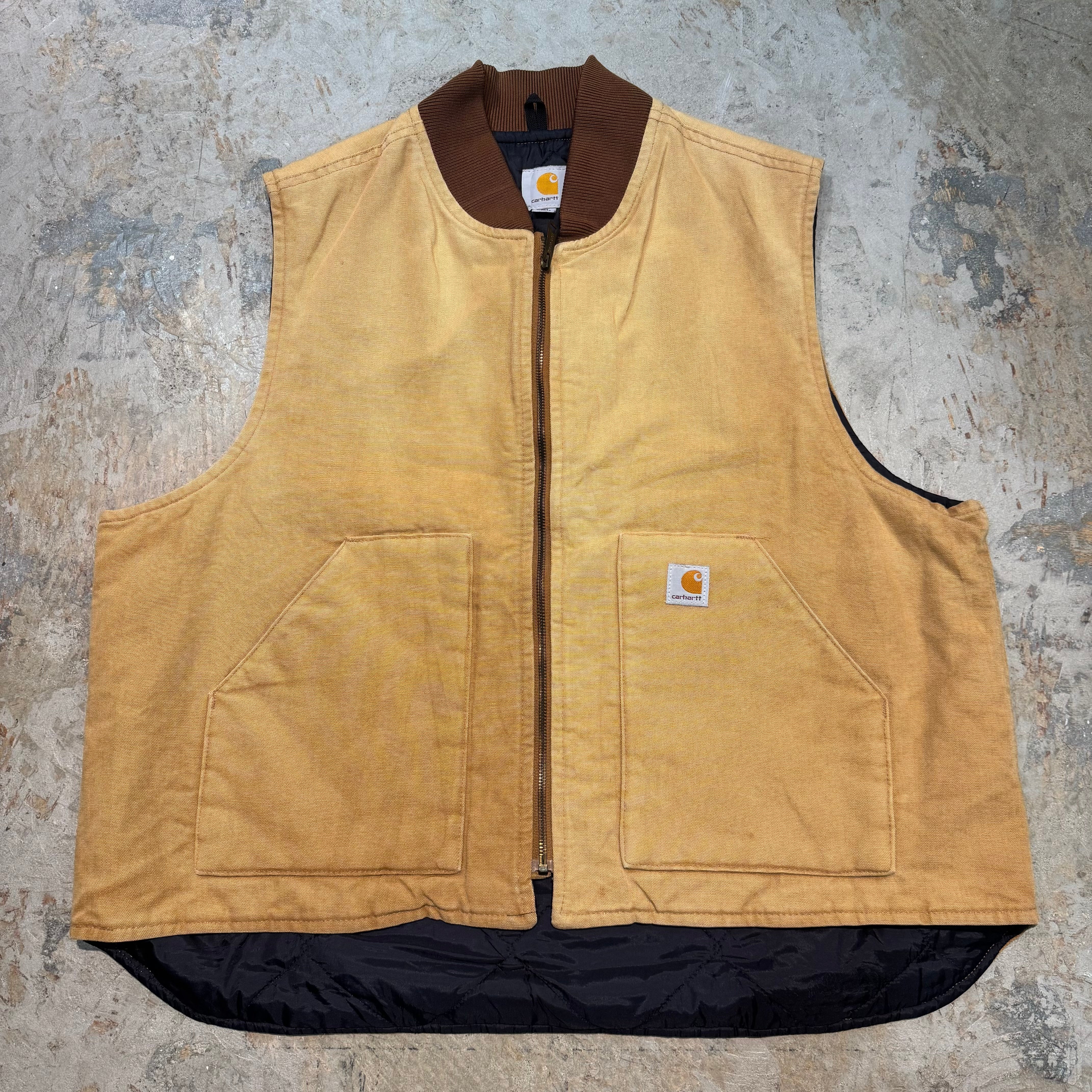 古着 Carhartt/ カーハート/ サンドストーンベスト/ ダック地/ 裏地