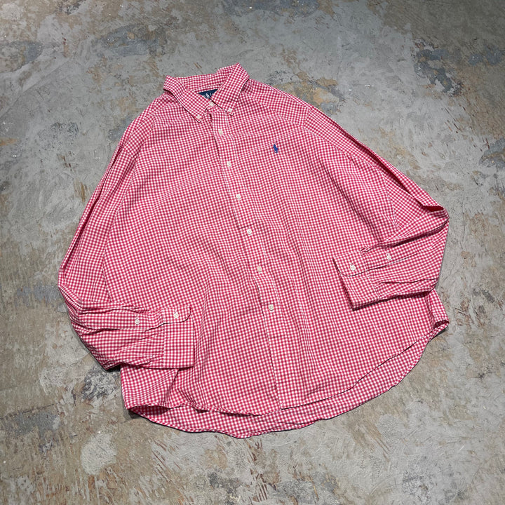 #4336 Ralph Lauren/ラルフローレン L/S B.D Shirts/ボタンダウンシャツ/CUSTOM FIT/ギンガムチェック/サイズXXL