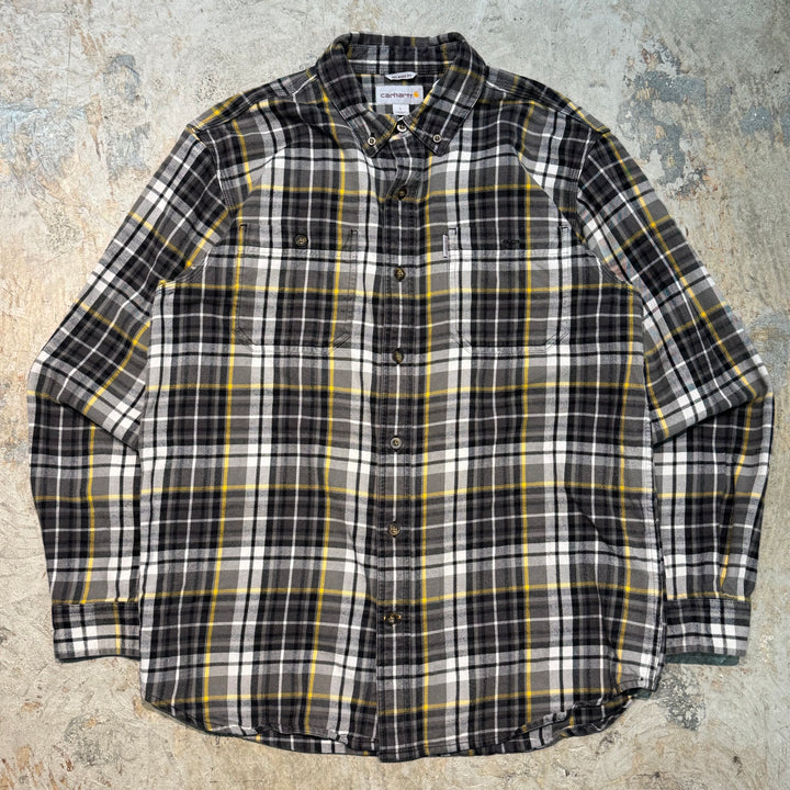 古着 carhartt/カーハート/ ボタンダウン長袖シャツ/ チェック柄/ サイズL