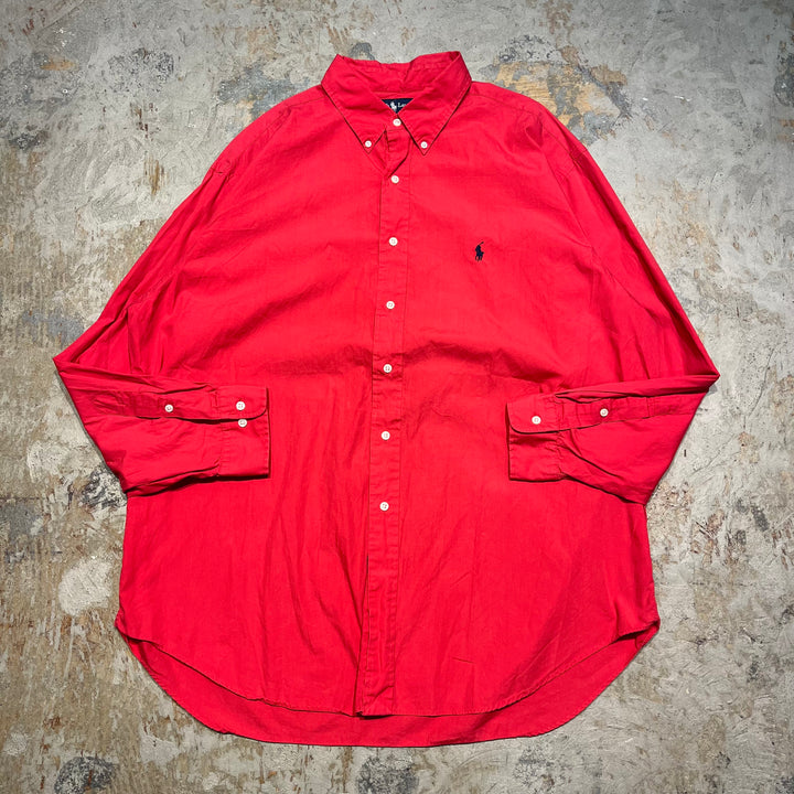 #4376 古着 Ralph Lauren/ラルフローレン/Long Sleeve Button Down Shirt/長袖ボタンダウンシャツ/YARMOUTH/ヤーマス/サイズ17 1/2 34/35