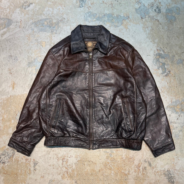古着 MARC NEW YORK/マークニューヨーク/ ジップアップレザージャケット/ サイズL