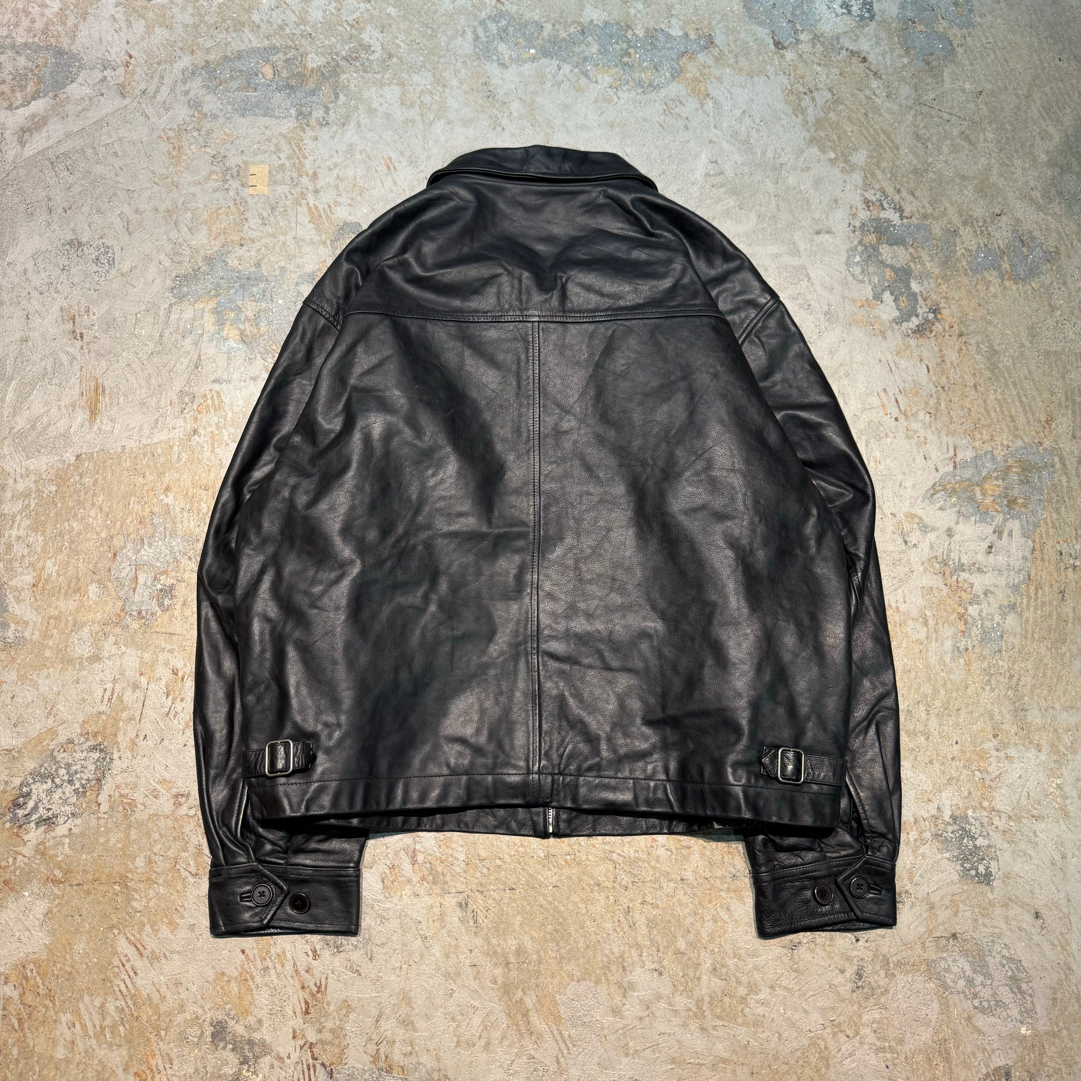 古着 GAP/ギャップ/ ジップアップレザージャケット/サイズXL – 無尽/MUJIN