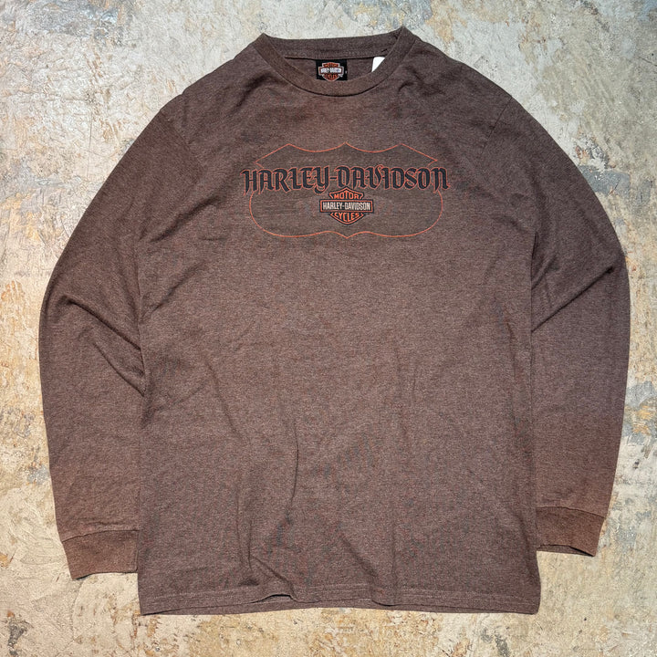 古着 USA製 Harley-Davidson/ハーレーダビッドソン/ ロングスリーブプリントTシャツ/サイズL
