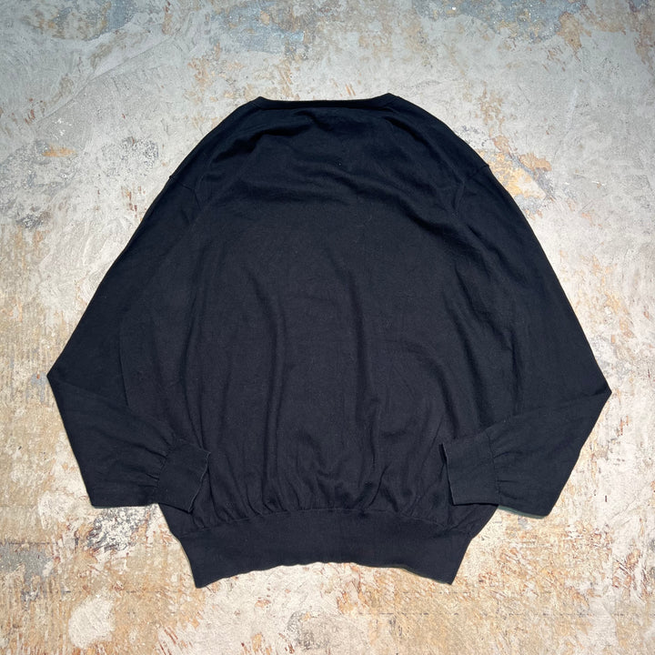 #3711 古着 POLO by Ralph Lauren/ラルフローレン / PIMA Cotton knit V Neck Sweatrer Shirts/ピマコットLンニットＶネックセーター/サイズXX