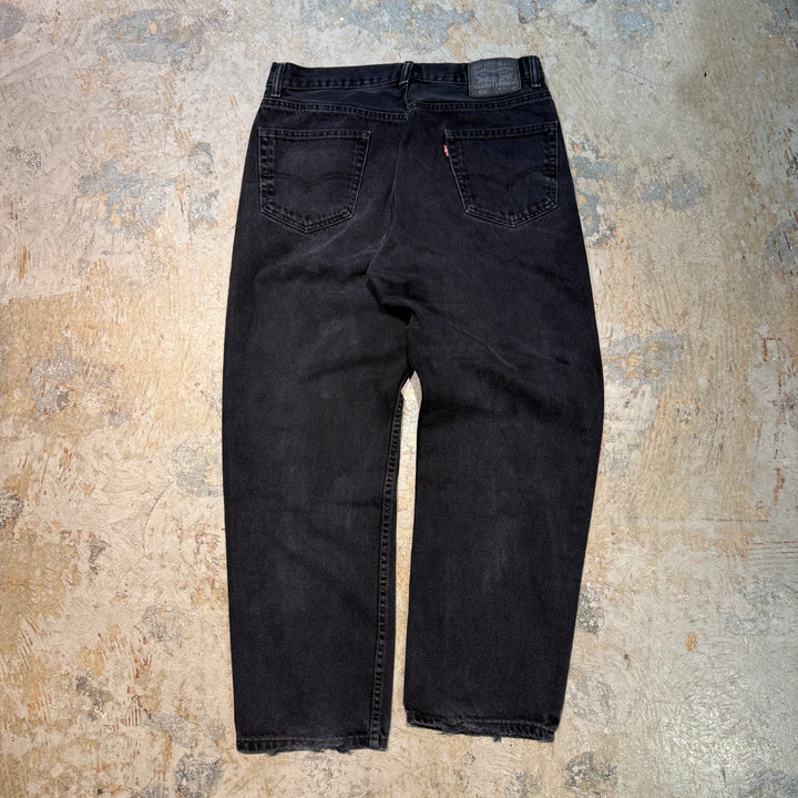 古着 Levi's/リーバイス/ブラックデニムパンツ/550/実寸サイズ35×31