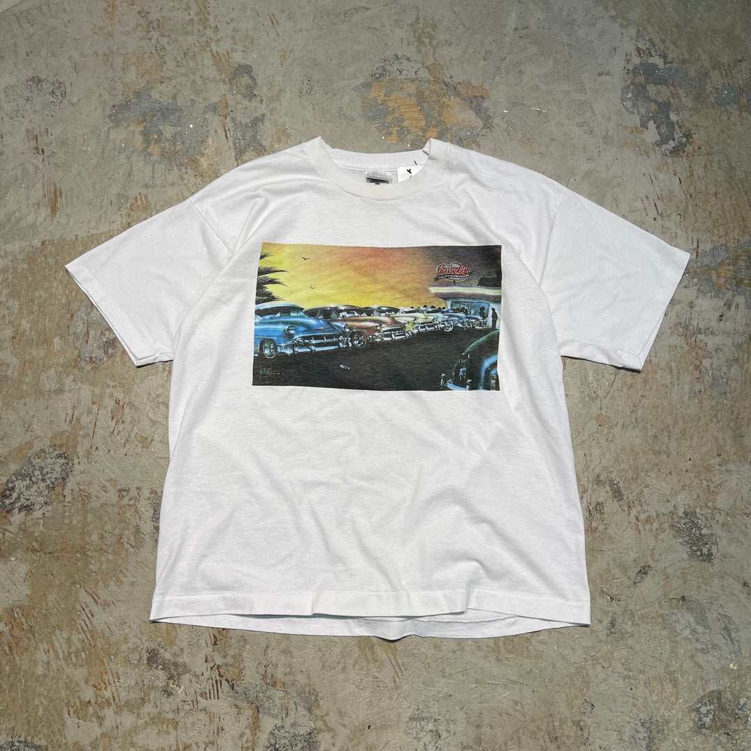 古着 90's~ カナダ製 FRUIT OF THE LOOM/フルーツ オブ ザ ルーム /  ヴィンテージ シングルステッチ プリントTシャツ / サイズXL