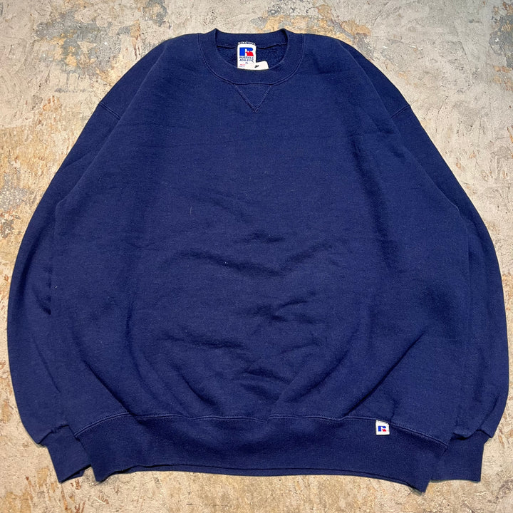 古着 USA製 90's RUSSELL /ラッセル/ブランククルーネックスウェット/無地/サイズXL