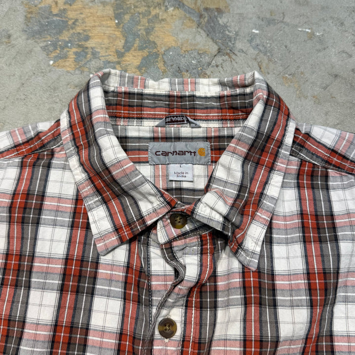 古着 carhartt/ カーハート/ 半袖シャツ/チェック柄/ サイズL