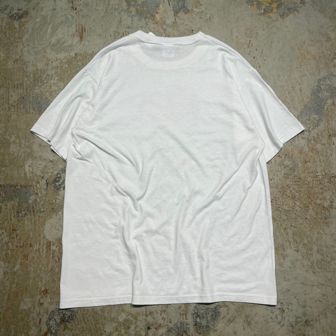 古着 USA製 90'sジャージーズ/WE LOVE MUDDER/ヴィンテージ シングルステッチ プリント Tシャツ/サイズL