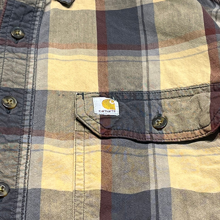 #4366 古着 Carhartt/カーハート/Long Sleeve Button Down Shirt/長袖ボタンダウンシャツ/チェック柄/サイズL