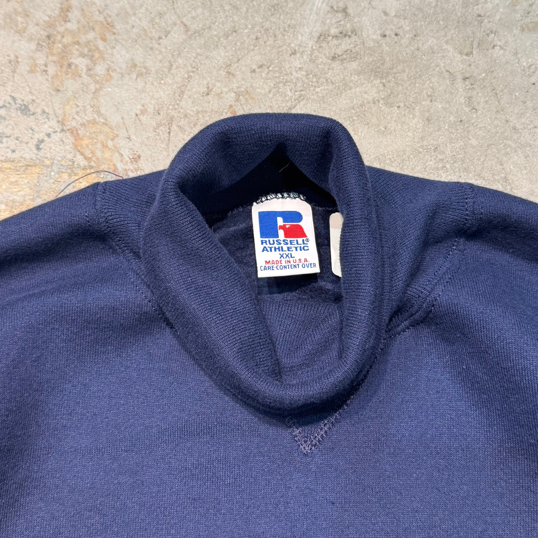 古着 USA製 90's ~ RUSSELL/ ラッセル/ LACROSSE/ タートルネックスウェット/ サイズXXL