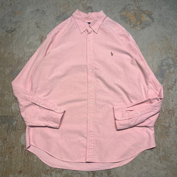 #4377 古着 Ralph Lauren/ラルフローレン/Long Sleeve Button Down Shirt/長袖ボタンダウンシャツ/サイズXL