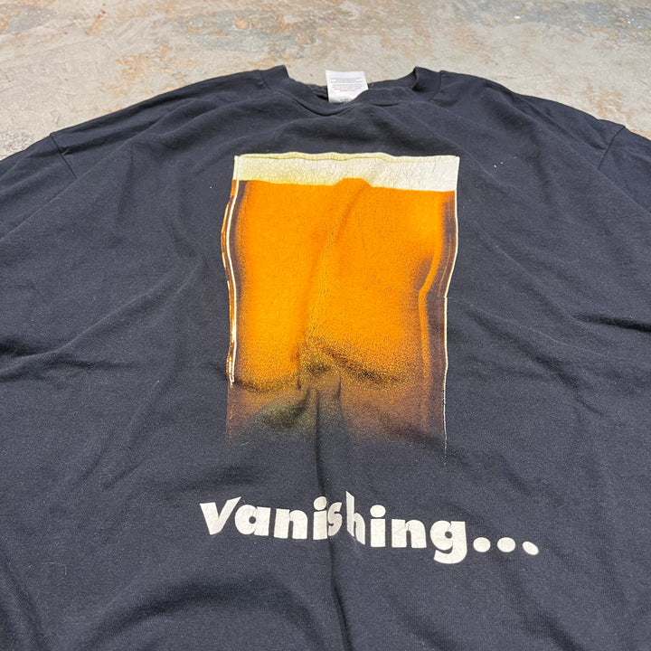 古着 USA製 90'sスクリーンスターズ/BoddingtonsBrewery"vanishing･･･"/ビール製造メーカー/企業系/ヴィンテージ シングルステッチ Tシャツ/サイズXL相当