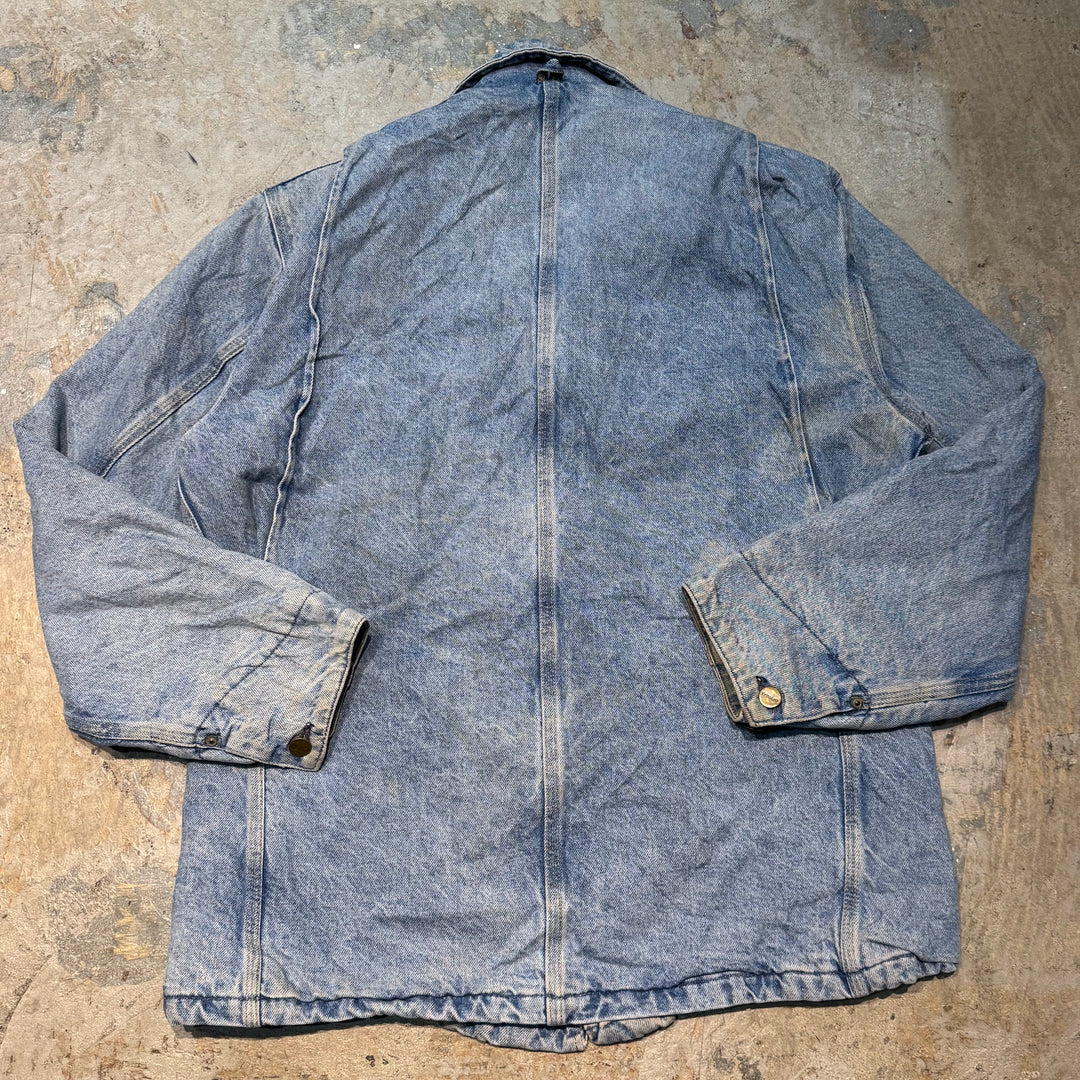 古着 USA製 Carhartt/ カーハート/ ミシガンチョアコート/ デニム地/裏地ブランケット/ サイズM