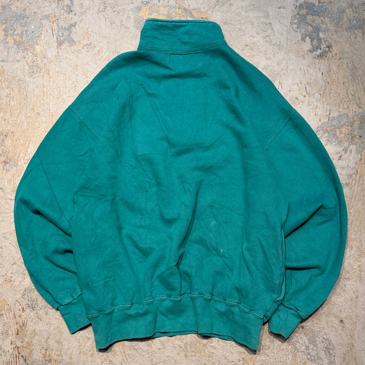古着 USA製 90's L.L.Bean/エルエルビーン/ by Russell Athletic/ バイラッセルアスレチック/ ハーフジップスウェット/ サイズL