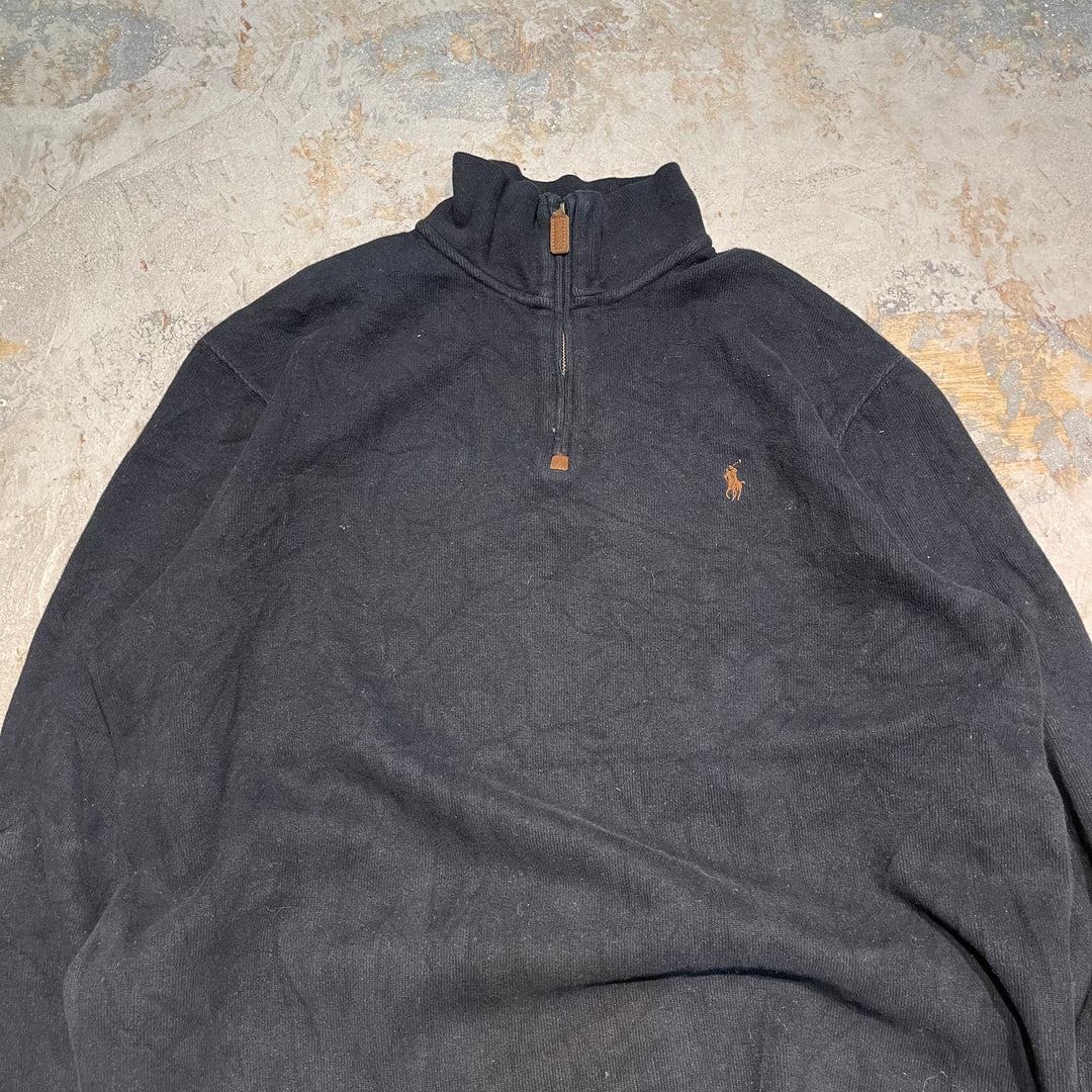 #3863 古着 POLO by Ralph Lauren/ポロバイラルフローレン/Half zip knit Sweater/ハーフジップニットセーター/サイズL