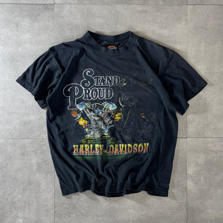 古着 USA製 Harley-Davidson ハーレーダビッドソン プリントTシャツ シングルステッチ サイズL