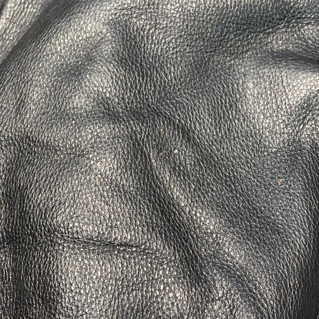 古着 WILSONS LEATHER/ ウィルソンズレザー/ 本革ジップアップレザージャケット/ 牛革/ 裏地ファー/ サイズL