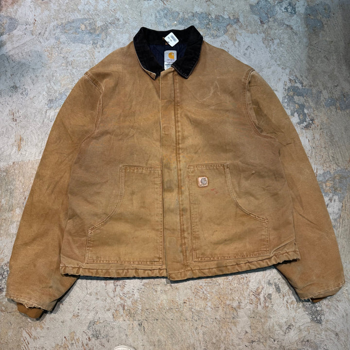 古着 carhartt/ カーハート/ デトロイトジャケット/ 裏地キルティング/ 襟コーデュロイ/ サイズ2XL