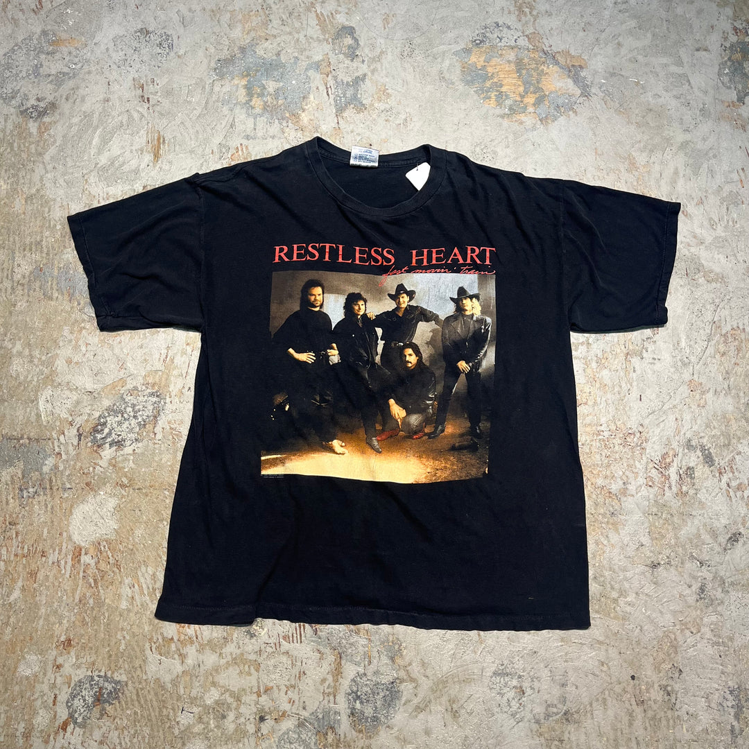 古着 USA製 90's RESTLESS HEART/レストレス・ハート/ヴィンテージ シングルステッチプリントTシャツ/サイズL相当