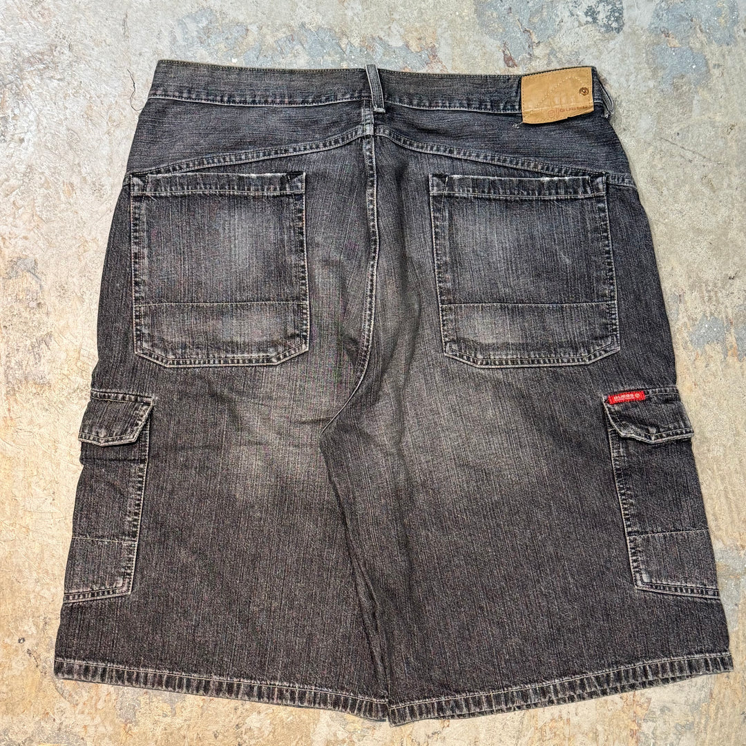 古着 GUESS/ ゲス/ カーゴ/ ブラックデニムハーフパンツ/実寸サイズ37