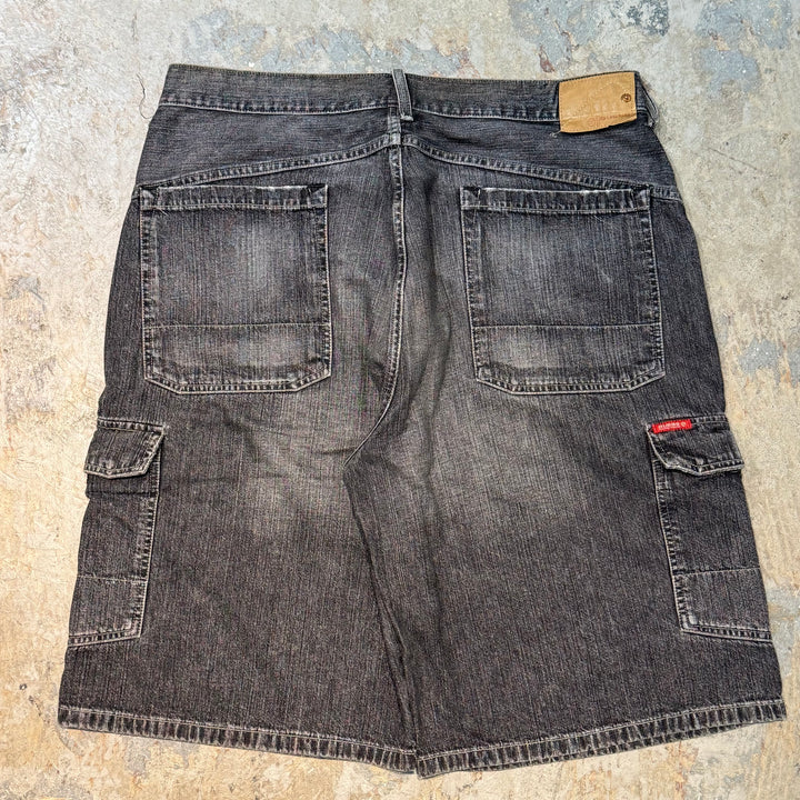 古着 GUESS/ ゲス/ カーゴ/ ブラックデニムハーフパンツ/実寸サイズ37
